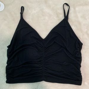 Black shein scrunch top